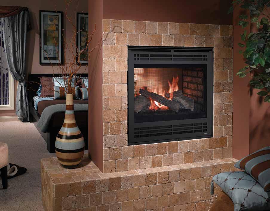 TRADITIONAL GAS DIRECT VENT Multi-sided Series The Heatilator gas multi-sided series has something for every home: a peninsula model offering three-sided viewing, a see-through model adding warmth