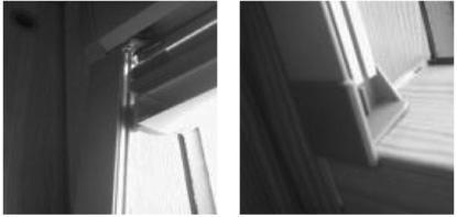 FIXATION OF THE UPPER PROFILE: assembly bases of the clip must be pressed to the side boards of the roller blind (see