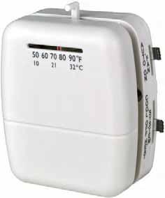 THERMOMETER HEAT/COOL MODEL INCLUDES SWITCHING SUBBASE HEAT/COOL MODEL COMPATIBLE WITH ELECTRIC HEAT SYSTEMS CLASSIC WHITE