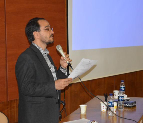 Fig. 2: Dr. Reza Kheyroddin, scientific secretary of the seminar, director of EASAF Laboratory In first session Prof.