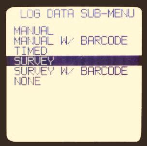 ) Data logging screens Manual: Individual rate data points can be saved by pressing the Start/ Stop/Rst/Save button.