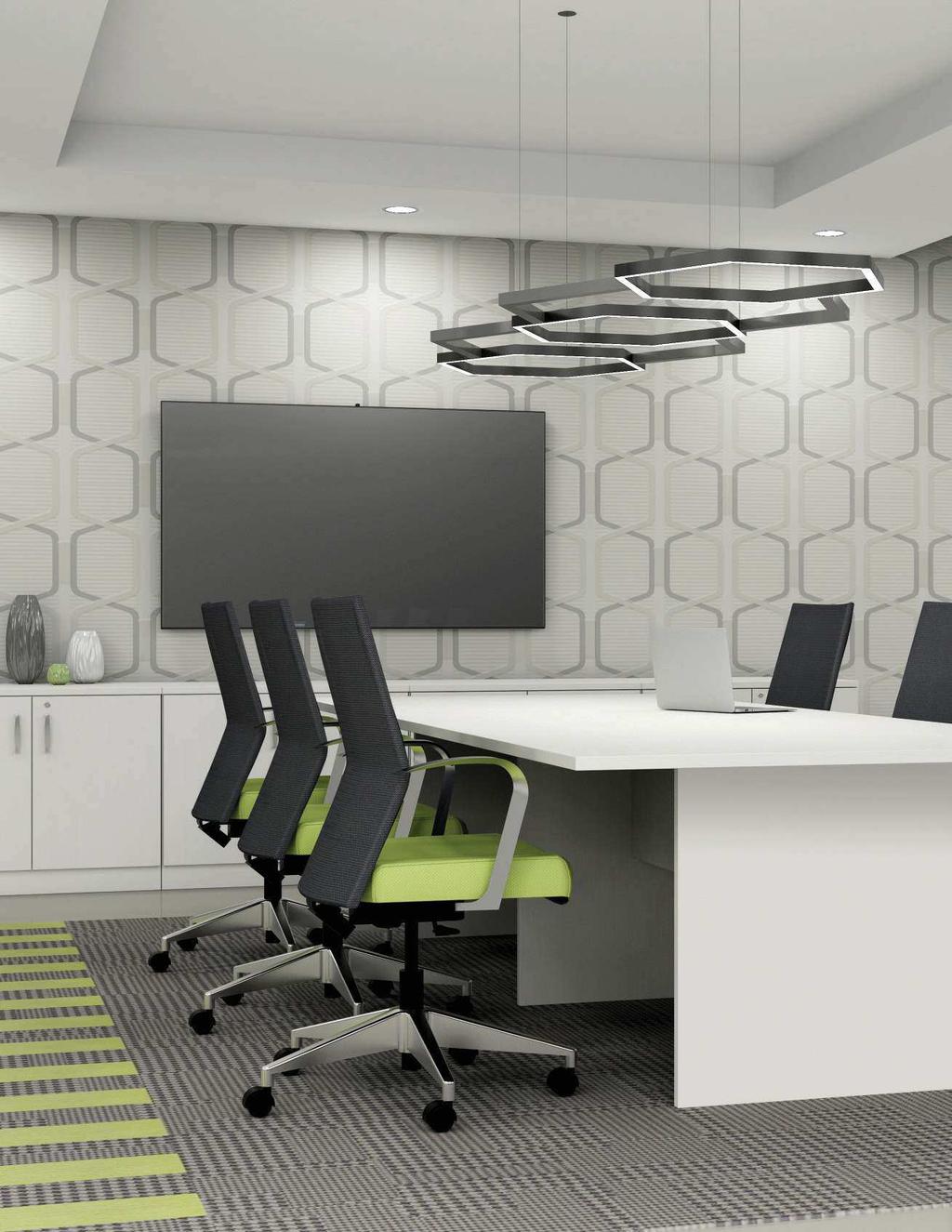 5 Intrinsic Conference Table in Designer White laminate