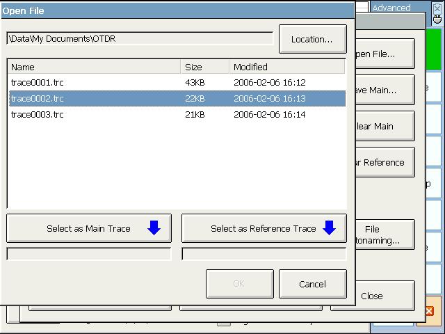 Analyzing Traces and Events Opening Trace Files To open a trace file: 1. From the button bar, press Storage, then Open File. Available in Advanced mode 2.