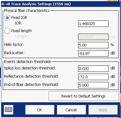 Analyzing Traces with the Bidirectional Analysis Application (Optional) Modifying Trace Analysis Settings 4. Enter values for the current trace in the appropriate boxes.