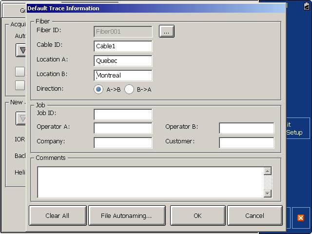 Preparing Your OTDR for a Test Naming Trace Files Automatically 4.