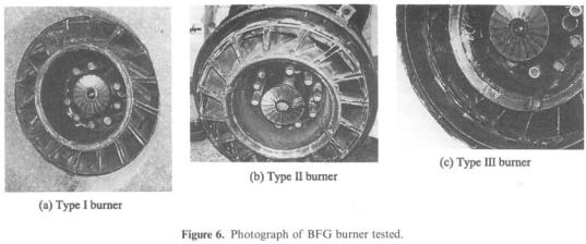 290 T. Kiga et al. the air flow rate was settled so that the air velocity through the burner throat was simulated for actual conditions when the BFG burner was out of service.