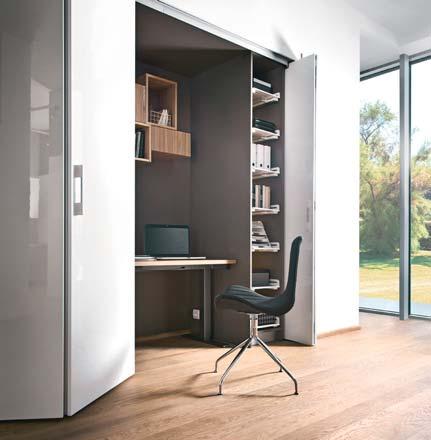 Innovative hardware for wooden bi-folding sliding doors that slide in from the side HAWA-Folding Concepta 25 The future-oriented HAWA-Folding Concepta 25 puts on a great show as an impressive