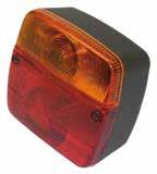 REAR LIGHTS REAR COMBINATION LIGHT E-approved REF 140TA8285 Rear/indicator light supplied without bulbs Stop, tail, turn and license plate lamp Dimensions (L x W x H): 107 x