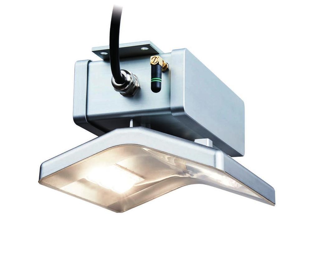 Efficiency up to 83 lm/w LED lifetime > 100.000 hours Filled with argon For illumination of surfaces with a low installation height. Uniform illumination and wide light distribution.