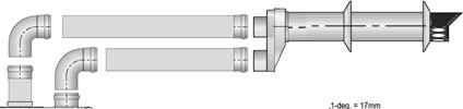 The appliance is supplied with a fixing jig that includes service valves (fig. 14). The service valves are of the compression type.