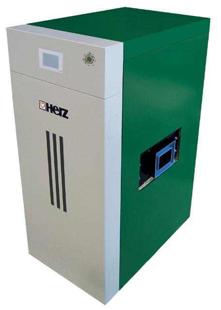fi lling shaft door, the log wood boiler fi restar is also available with pellet fl ange.