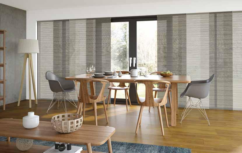SHOW YOUR TRUE COLOURS THE PANEL BLIND COLLECTION Panel blinds are an ideal choice for those who want to make an impact and add something a little different to their interior design scheme.