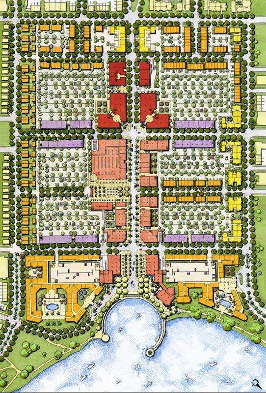 Village center plan for Baldwin Park Village