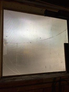 Window Deficiencies Cracked or broken window glass was