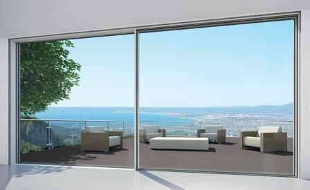 A completely concealed outer frame means an exceptionally large area of glass and an uncluttered view to the outside.