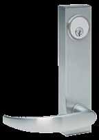Levers on either side of the door allow the top latching paired doors to operate independently eliminating the need for the unsightly