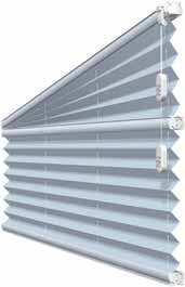 Pleated blinds Asymmetrical systems (Slope) 5 Top rail Operation Fabric End rail 5 Fixing rail Special shapes (Type X) Asymmetrical systems (Slope) The asymmetrical blinds designed for