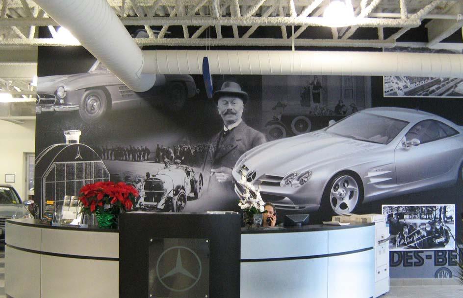 FEATURE PROJECT Mercedes-Benz Interior Graphics Promotional Wall Graphics Wall Mural Interior Graphics for Defining