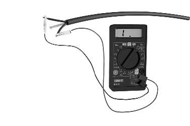 continuity measurement has to be done by means of an ohmmeter (multimeter).