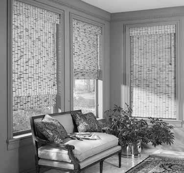 About Woven Wood Shades Woven Wood Shades are available in traditional roman style and folding panel. Traditional roman style shades lift in gentle folds; pattern runs horizontally on shade.