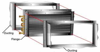 There are also several methods to attach the ductwork. The drive slip and flanged casings are shown with connection details in Figures 5 and 6.