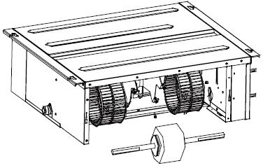 6. Remove the motor away. a) Separate the motor away from the motor support.