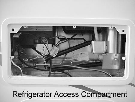 REFRIGERATOR The refrigerator in your coach can be operated from either of two power sources available to the motor home: 110-Volt AC electric LP gas Further Information For further information and