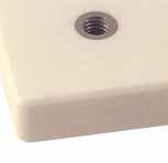 24mm 12mm 4mm 19mm 12mm 12mm 6mm 12mm or or or Use with 12mm Corian doors in any colour by routing out a rectangular area to 4mm and inserting a 12mm block to build up the hinge area to 16mm before