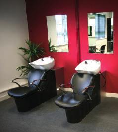 Installation included styling and cutting stations, back washes, reception area and store