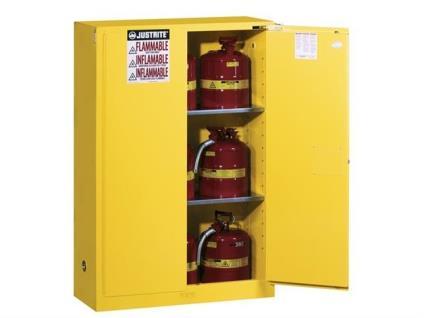 899000 341L flammable cabinet, manual closing, 2 shelves 899020 341L flammable cabinet,