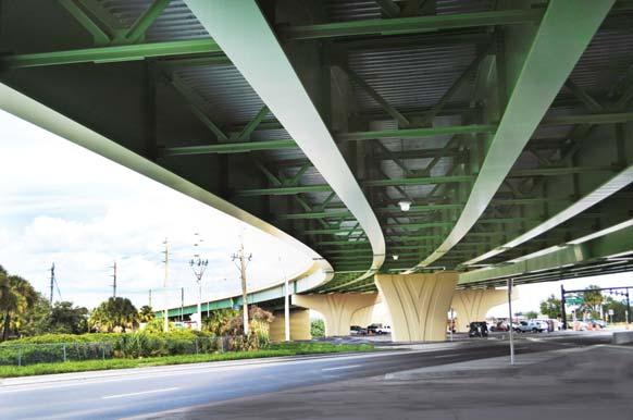 overpasses and maintain access to all of the side streets, driveways and businesses along the roadway. Maintenance of traffic along both John Young Parkway and U.S.