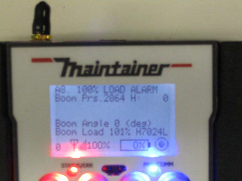 A8-100% Load Alarm- Reset A8 100% Load Alarm Once the Alarm is triggered and the Red light activated, the load must be reduced below the 100% point.