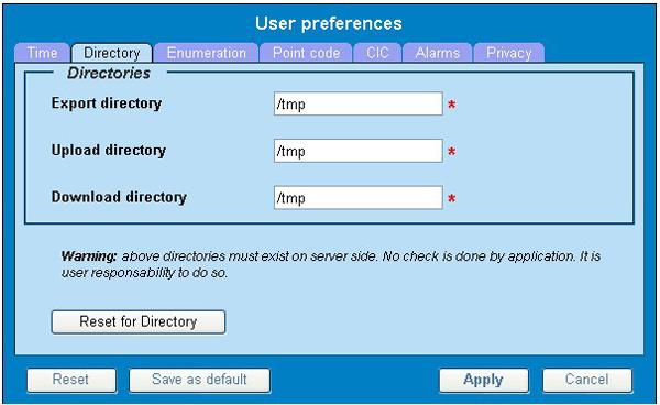 About This Help Text 1. Click User Preferences on the Application board. The User Preferences page is displayed. 2. Click the Directory tab. The Directory page is displayed.