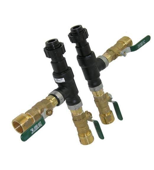 3-way flushing valve Qty 4: PE pipe, 1-1/4 Valve Boxes (Flo-Link Double O-Ring Connections)