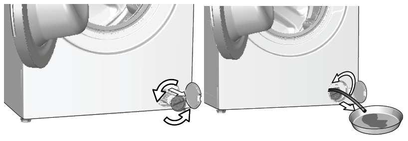 3 Follow the below procedures in order to drain water. BX B7S BXBLED WASHING MACHINE SERVICE MANUEL The product has an emergency water draining hose, in order to drain the water: Figure 6.