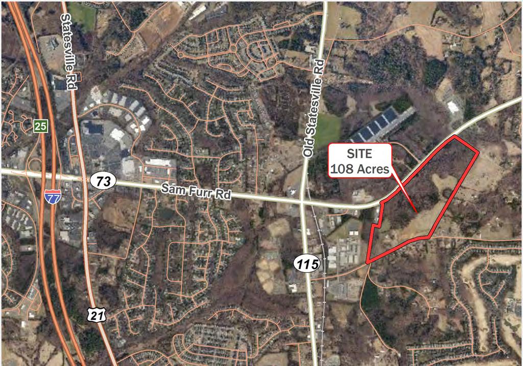 108± Acres of Sam Furr and McCord Road Huntersville, North Carolina NorthCross Shopping Center Land for Sale 108 Acres located in northeast Huntersville wth extensive