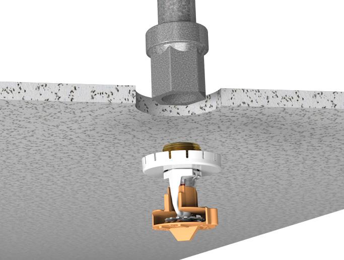 Figure 4: Recessed Installation (with standard Installer s Wrench)