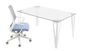 Consisting of four elegant legs, supporting a single sheet of glass, the Form Desk brings shape