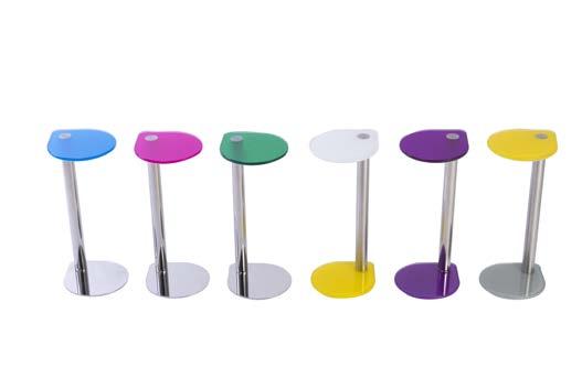 SPLASHES OF COLOUR CONTEMPORARY TABLES IDEAL FOR BREAKOUT AREAS Shown above on the Stamp and Teardrop Saint, our