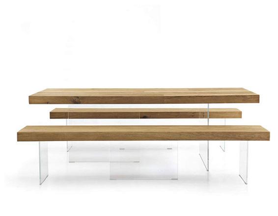DINING Tables AIR DINING TABLE + 2X MATCHING AIR BENCHES - TO BE SOLD AS AS SET Partner: LAGO Finish: Wildwood