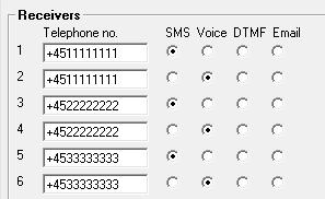 Set-up on PC Example 5-4 Duty roster The file inputs may also be used to control a duty roster. In the receiver file the call list itself is first created for the duty roster (cf. Chapter 5.