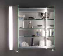 ASCENSION CABINETS FEATURES FOR ALL ASCENSION CABINETS Curved anodised aluminium body Double sided mirror doors 6mm laminated safety mirror glass Solid construction with door seals on