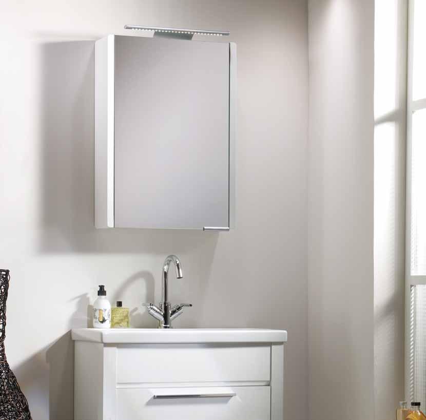 1 242 1. Vision white finish single mirror glass door cabinet 382.72 Kato white washstand & Ceramic basin 725.03 Reef basin mixer tap (see page 192) 175.45 2.