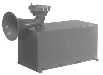 Airchime Air Horns Marine Rated KMJ Series Self-contained air horns are used for applications where an air supply is not available or desired.