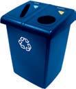 recycled environment is a happy environment.. 2-Stream Glutton Station orrosion resistant recycling receptacle made out of post-consumer recycled content. Meets or exceeds P guidelines.