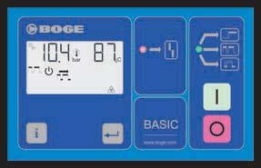 Controlling & saving energy at the same time: BOGE compressor controls The BOGE control and monitoring concept is designed to react to the individual needs of each compressed air system.