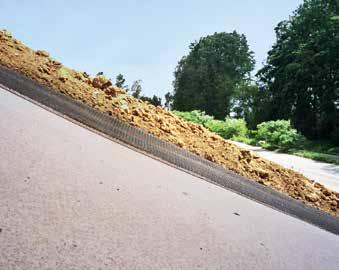 for noise barrier slopes Integral stabilisation system in combination with soil nails Compacted system surface layer