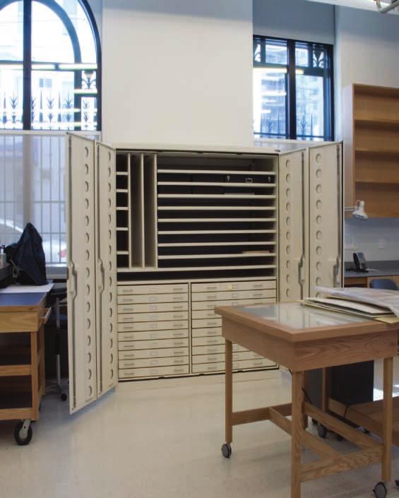 Conservation Lab Cabinet - Custom Bi-fold Door Conservation Lab Cabinet This cabinet allows for the storage of objects