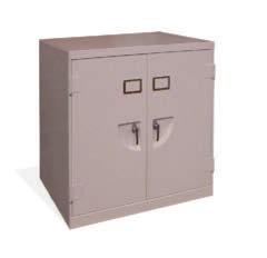 model M30 Two lift off reinforced doors Three point latching system Four levelers, adjustable from inside Slotted uprights with 1" spacing Cabinet dimensions shown are exterior.