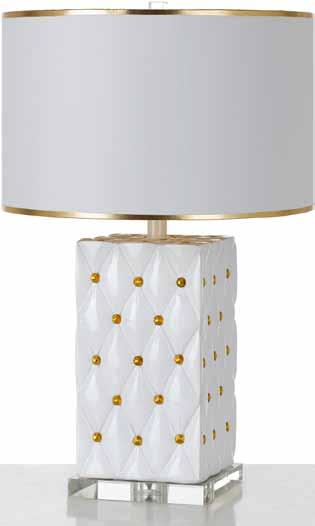 Additional Designer items available. 2163-TL Pearl, Gold Accents 2164-TL Pearl, Silver Accents See additional Deborah Benz lamps on pages 80 83 of online catalog.
